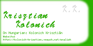 krisztian kolonich business card